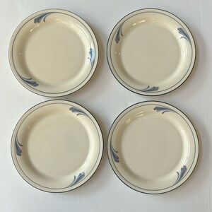 Lenox Blue Brushstrokes Chinastone Salad Plates-Set of 4